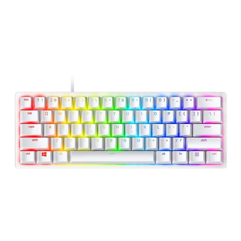 Teclado Mecanico Razer Huntsman Mini Mercury Chroma Opto-Mechanical Switch Red, RZ03-03390400-R3M1