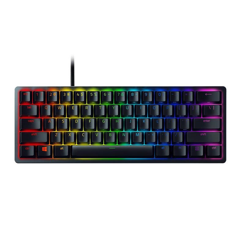 Teclado Optico Razer Huntsman Mini, Switch Roxo, Preto, RZ03-03390500-R3U1