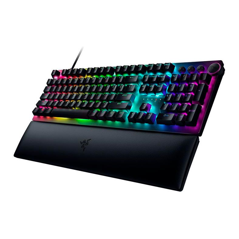 Teclaco Optico Razer Huntsman V2, Chroma, US, Switch Razer Purple, Preto, RZ03-03930400-R3U1