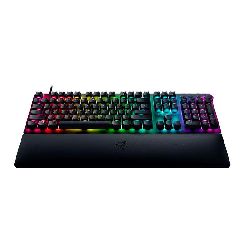 Teclaco Optico Razer Huntsman V2, Chroma, US, Switch Razer Purple, Preto, RZ03-03930400-R3U1