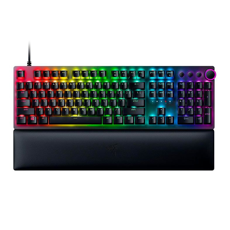 Teclaco Optico Razer Huntsman V2, Chroma, US, Switch Razer Purple, Preto, RZ03-03930400-R3U1