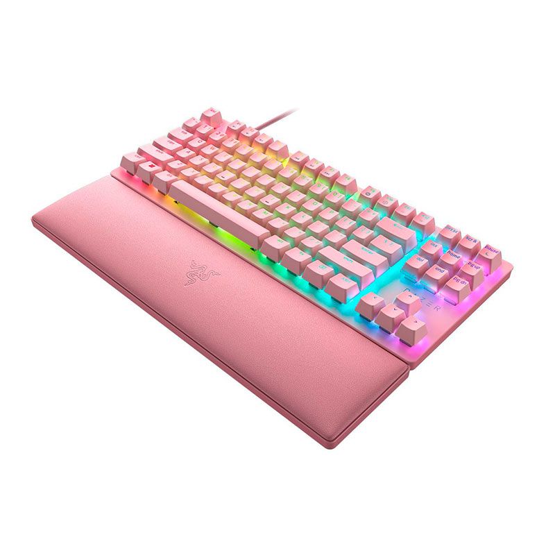 Teclado Optico Razer Huntsman V2 Tenkeyless, Switch Vermelho, Rosa, RZ03-03942100-R3U1