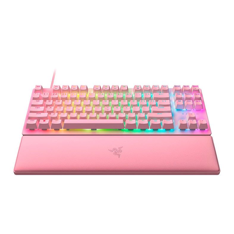 Teclado Optico Razer Huntsman V2 Tenkeyless, Switch Vermelho, Rosa, RZ03-03942100-R3U1