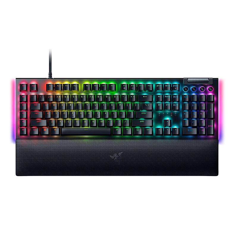 Teclado Mecanico Razer Blackwidow V4, RGB, Switch Verde, Preto, RZ03-04690200-R3U1