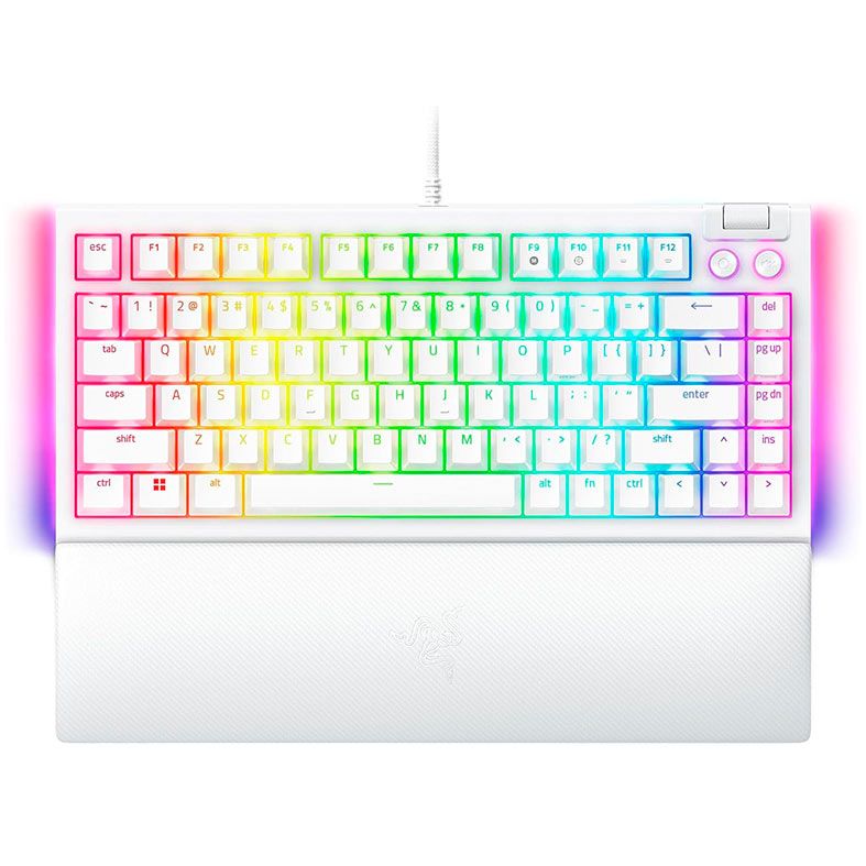Teclado Mecanico Razer BlackWindow V4 75%, RGB, Switch Laranja, Branco, RZ03-05001700-R3M1