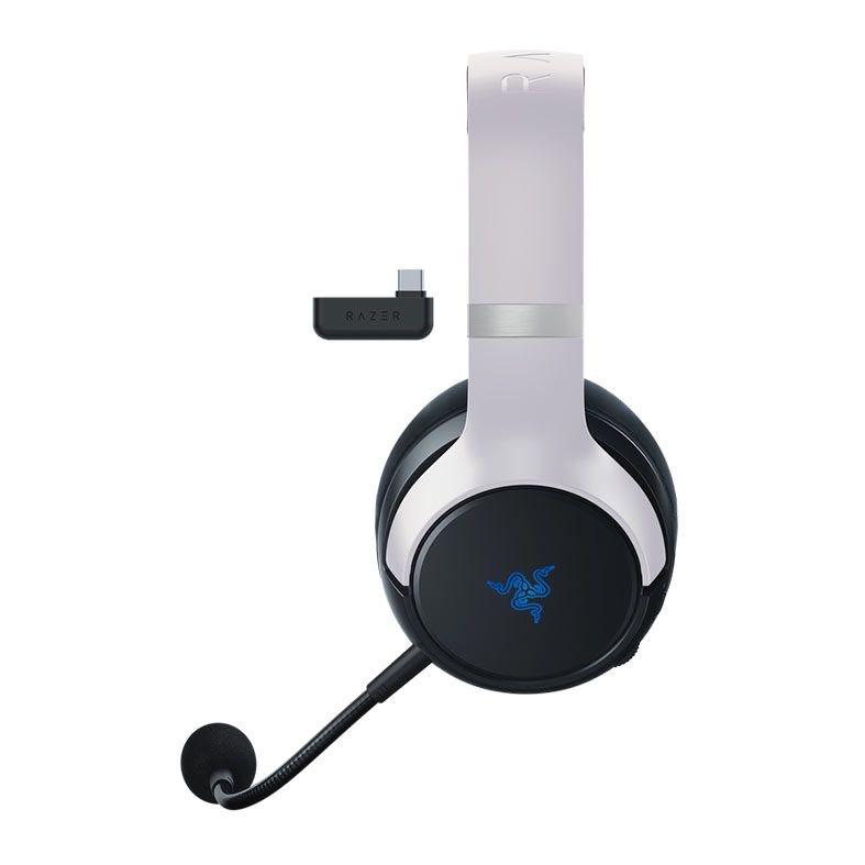 Headset Gamer Razer Kaira PRO, Wireless, Chroma, PS5/PS4/PC/Mobile, Drivers 50mm, Branco e Preto, RZ04-04030100-R3U1