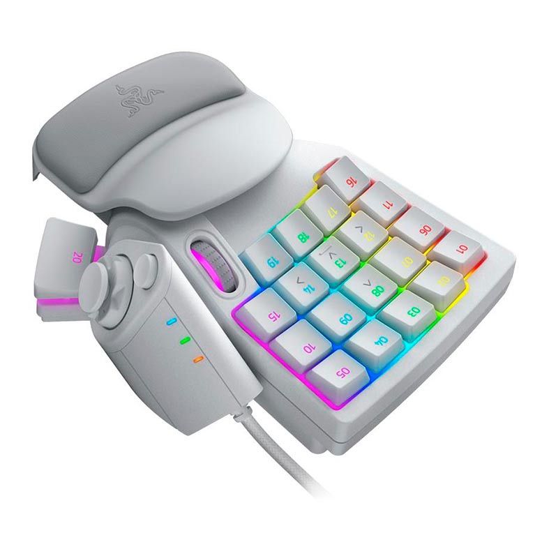 Teclado Mecanico Razer Tartarus PRO Mercury Chroma One-Hand Optical Switch, RZ07-03110200-R3M1