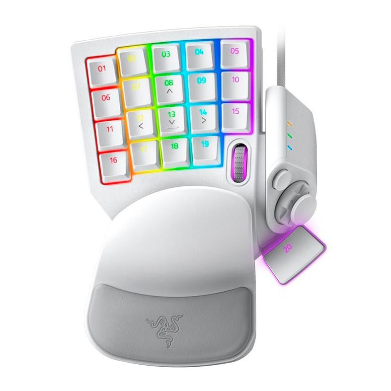 Teclado Mecanico Razer Tartarus PRO Mercury Chroma One-Hand Optical Switch, RZ07-03110200-R3M1