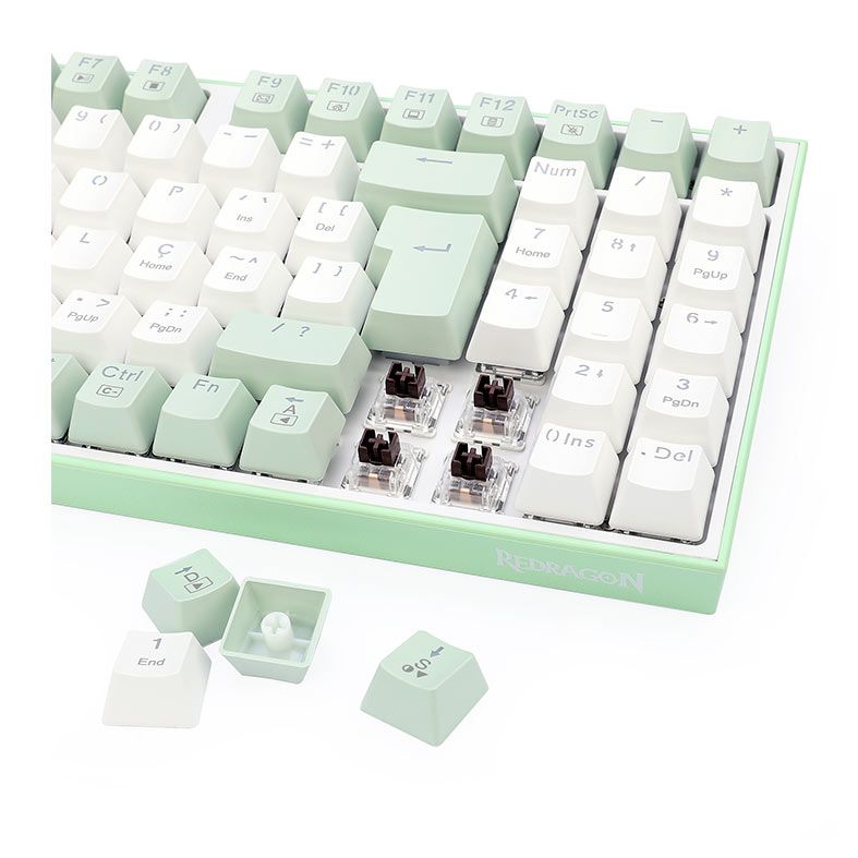 Kit Teclado e Mouse Redragon Ultimate Gaming Ring, RGB, 7 Botoes, 7200DPI, Branco, S134