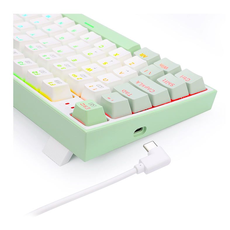 Kit Teclado e Mouse Redragon Ultimate Gaming Ring, RGB, 7 Botoes, 7200DPI, Branco, S134