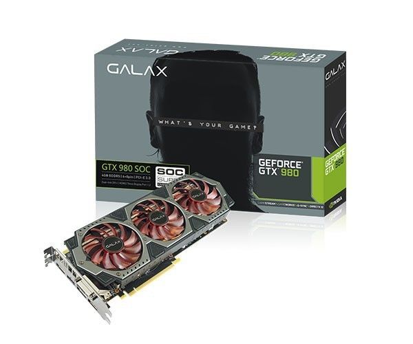 Placa de Video Galax GeForce GTX 980 4GB GDDR5 SOC 256-bit, 98NQH6DNC7VZ