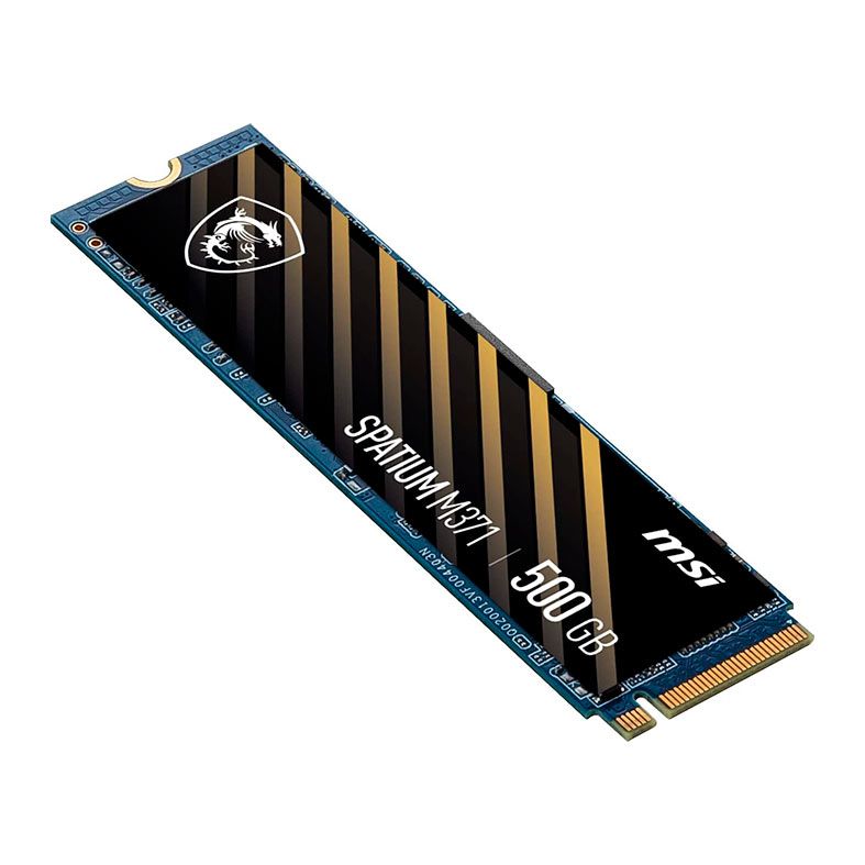 SSD MSI Spatium M371, 500GB, M.2 2280, PCIe NVMe, Leitura 2200MB/s, Gravacao 1150MB/s, S78-440K160-P83