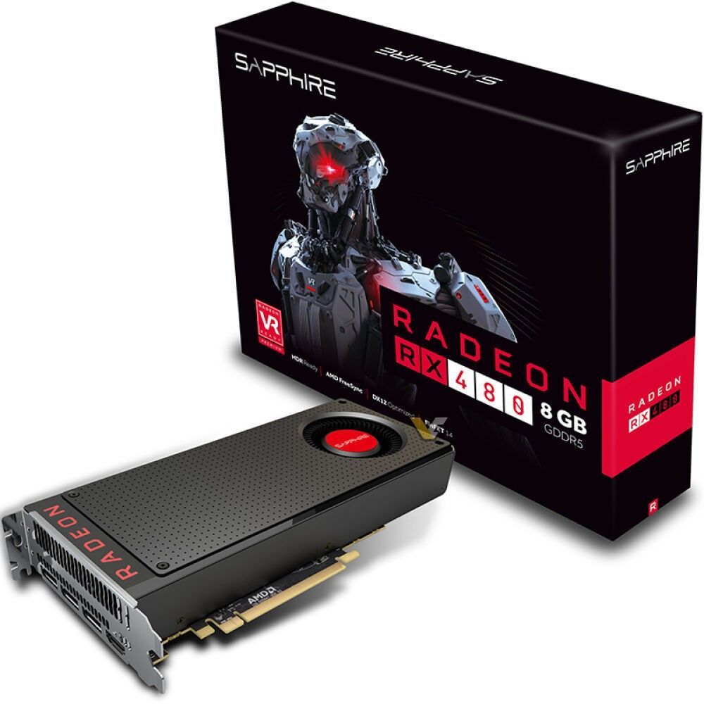 Placa de Video Sapphire Radeon RX 480 8GB GDDR5 256-bit, 21260-00-20G
