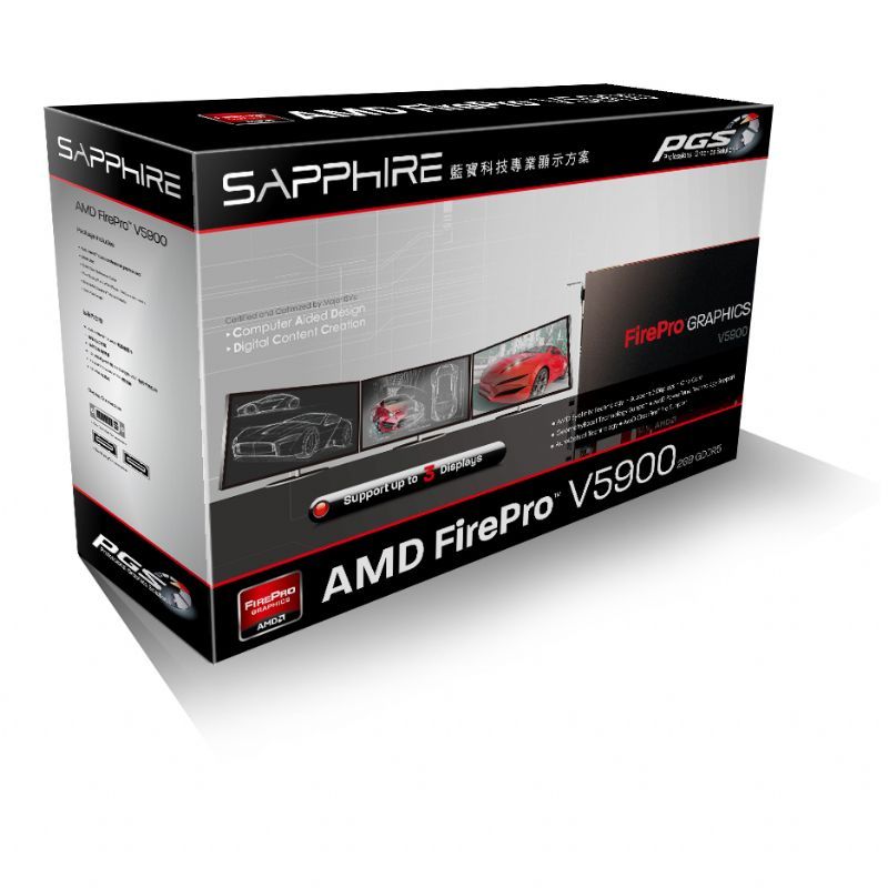 Placa de vídeo AMD Sapphire FirePro V5900 2GB GDDR5 256 Bit, 31004-20-40R - BOX