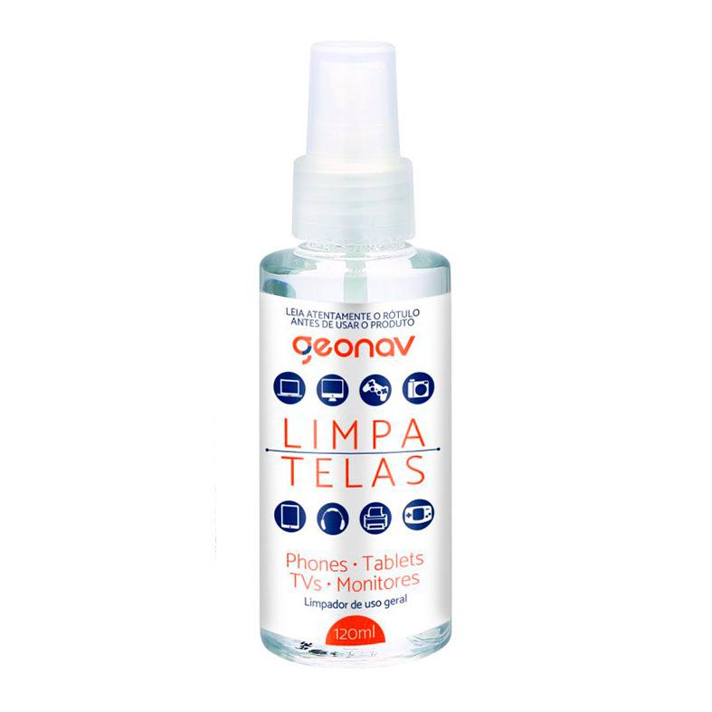 Kit Limpa de Telas Geonav Screen Solution, 120ml, Toalha Microfibra, SC120ML