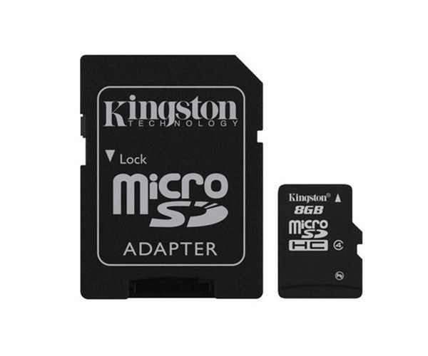 Cartão de Memória Kingston MicroSDHC 8GB Class 4 + 1 Adaptador, SDC4/8GB