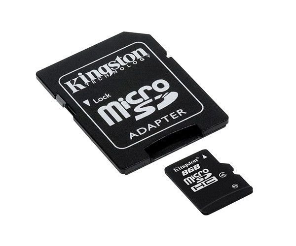 Cartão de Memória Kingston MicroSDHC 8GB Class 4 + 1 Adaptador, SDC4/8GB