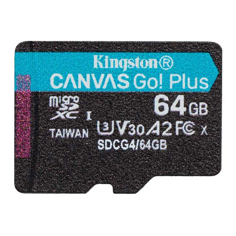 Cartao de Memoria Kingston Canvas Go Plus, 64GB, MicroSDXC, SDCG4-64GB