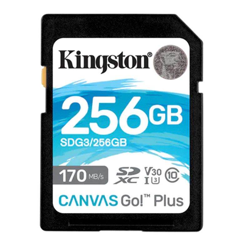 Cartao de Memoria Kingston Canvas Go Plus, 256GB, SDXC, SDG3-256GB