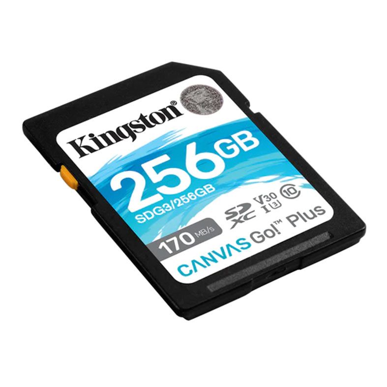 Cartao de Memoria Kingston Canvas Go Plus, 256GB, SDXC, SDG3-256GB
