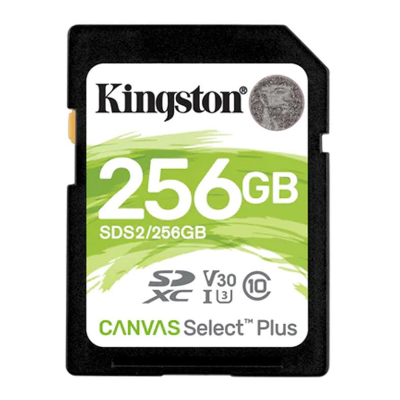 Cartao de Memoria Kingston Canvas Select Plus, 256GB, SDXC A1, SDS2-256GB