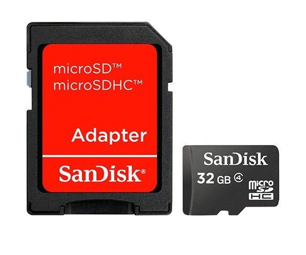 Cartão de Memória SanDisk MicroSDHC 32GB Class 4 + 1 Adaptador, SDSDQM-032G-B35A