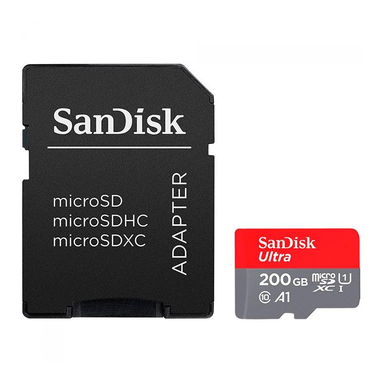 Cartao de Memoria Sandisk, 200GB, MicroSDXC UHS-I, Com Adaptador, SDSQUA4-200G-GN6MA