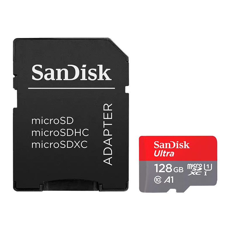 Cartao de Memoria Sandisk Ultra, 128GB, Micro SDXC UHS-I, Com Adaptador, SDSQUAB-128G-GN6MA