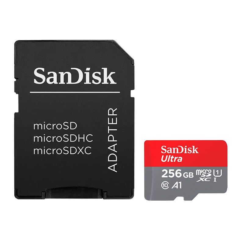 Cartao de Memoria Sandisk, 256GB, MicroSDXC UHS-I, Com Adaptador, SDSQUAC-256G-GN6MA