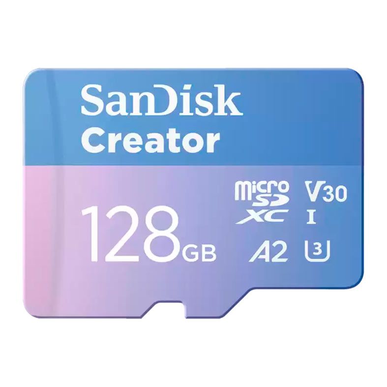 Cartao de Memoria Sandisk Creator, 128GB, Com Adaptador, MicroSDXC, UHS-I, SDSQXAA-128G-GN6MS