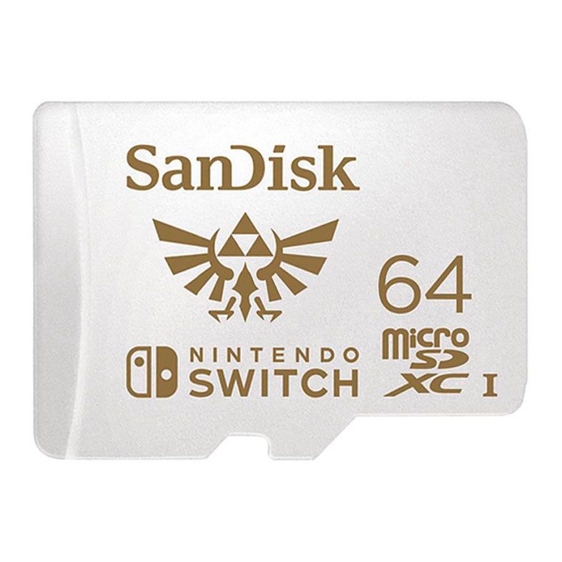 Cartao de Memoria Sandisk Para Nintendo Switch, 64GB, MicroSDXC, SDSQXAT-064G-GNCZN