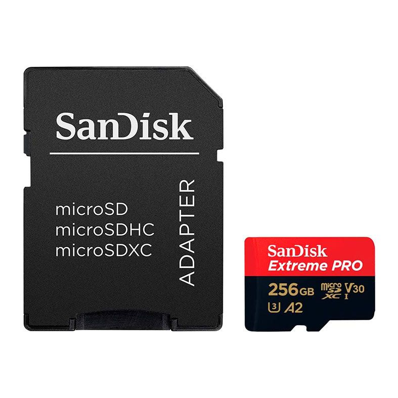 Cartao de Memoria Sandisk Extreme Pro, 256GB, MicroSDXC UHS-I, Com Adaptador, SDSQXCD-256G-GN6MA