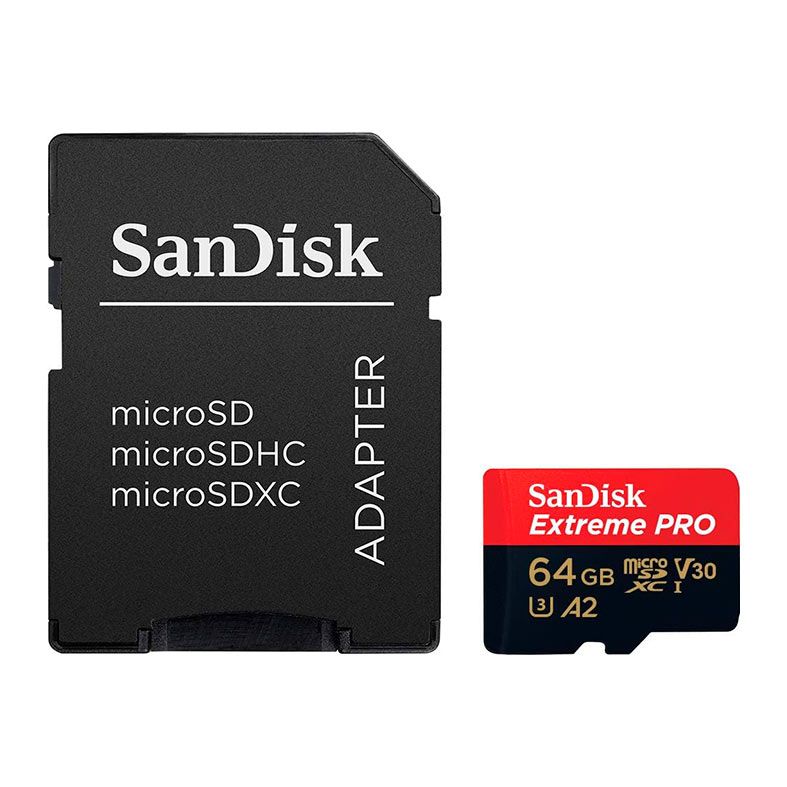 Cartao de Memoria Sandisk Extreme Pro, 64GB, MicroSDXC UHS-I, Com Adaptador, SDSQXCU-064G-GN6MA