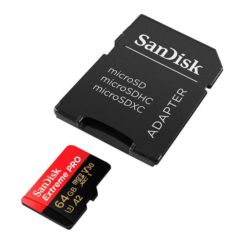 Cartao de Memoria Sandisk Extreme Pro, 64GB, MicroSDXC UHS-I, Com Adaptador, SDSQXCU-064G-GN6MA