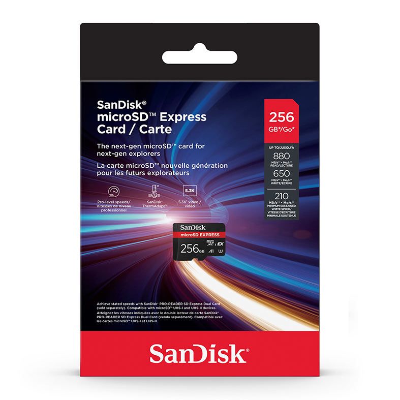 その他 SanDisk microSD Express Card 256GB Cartao de Memoria SanDisk 256GB Adaptador SDSQUNR256GGN6TA - Ibyte