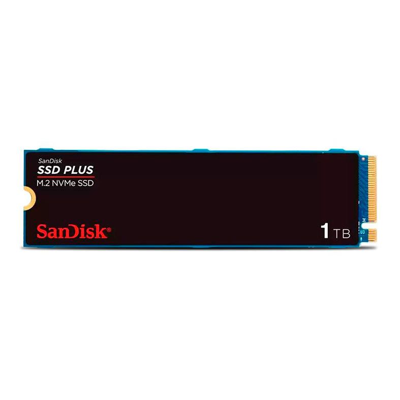 SSD Sandisk Plus, 1TB, M.2 2280, PCIe NVMe, Leitura 3200 MB/s, Gravacao 2500 MB/s, SDSSDA3N-1T00-G26