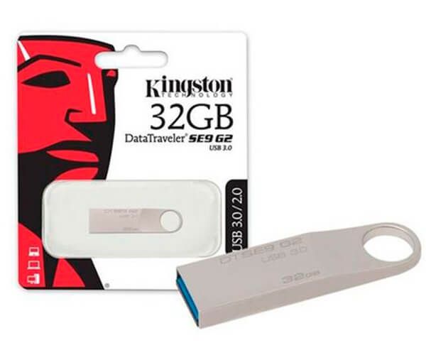 Pendrive Kingston DataTraveler SE9 G2 32GB Prata USB 3.0, DTSE9G2/32GB