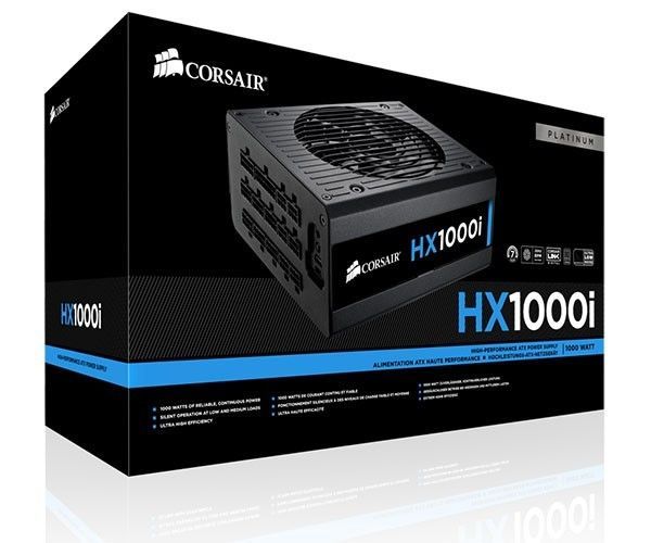 Fonte Corsair HX1000i Series 1000W, 80 Plus Platinum Full Modular, CP-9020074-WW