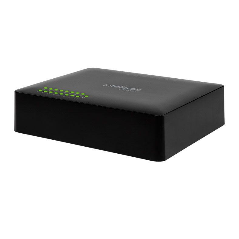Switch Intelbras Fast Ethernet SF 1600 Q+, 16 Portas, Preto, SF-1600-Q