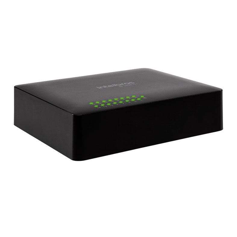 Switch Intelbras Fast Ethernet SF 1600 Q+, 16 Portas, Preto, SF-1600-Q