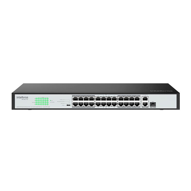 Switch Intelbras SF2421 PoE, 24 Portas, 10/100, Preto, SF2421-POE-SWITCH
