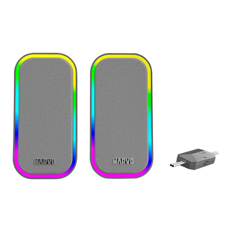 Caixa de Som Marvo SG-285, RGB, 3W RMS, Cinza, SG-285-GY