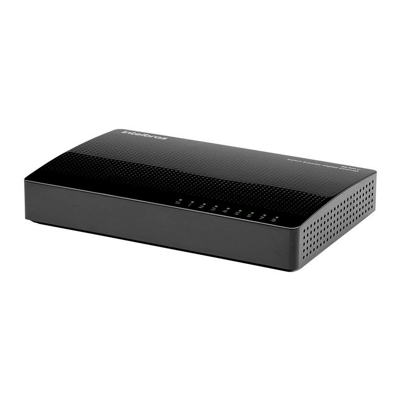 Switch Intelbras SG 800 Q+ Gigabit Ethernet, 8 Portas, 10/100/1000 Mbps, Preto, SG-800-Q
