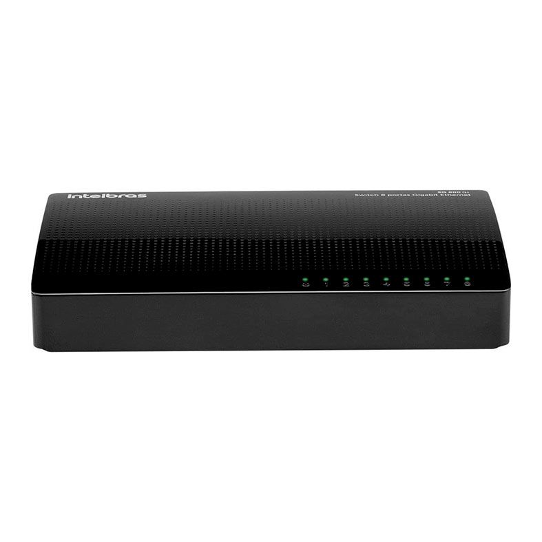 Switch Intelbras SG 800 Q+ Gigabit Ethernet, 8 Portas, 10/100/1000 Mbps, Preto, SG-800-Q