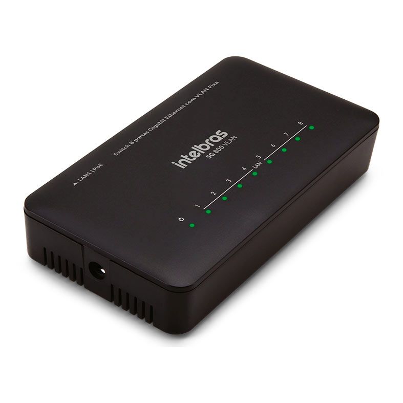 Switch Intelbras Gigabit Ethernet, 8 Portas, 10/100/1000 Mbps, SG-800-VLAN