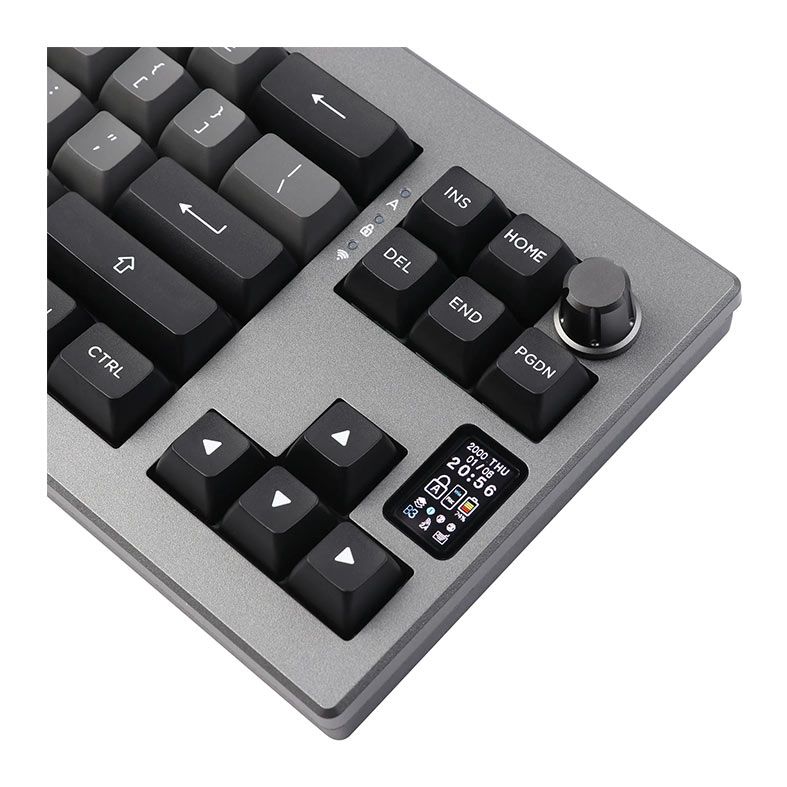 Teclado Mecanico Epomaker Shadow X, ARGB, Switch Flamingo, Black Silver, SHADOWX-BS-FLG