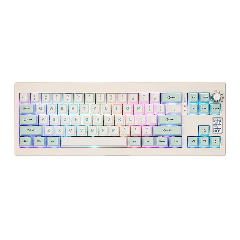 Teclado Mecanico Epomaker Shadow X, ARGB, Switch Wisteria, White Blue, SHADOWX-WB-WS