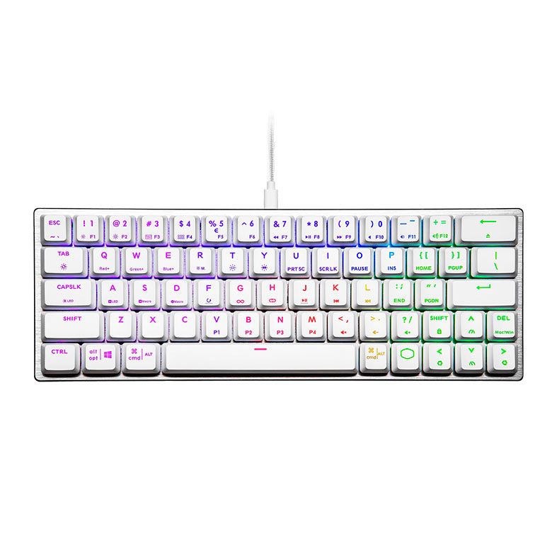 Teclado Mecanico Gamer Cooler Master SK620, RGB, Switch Marrom, Branco, SK-620-SKTM1-US