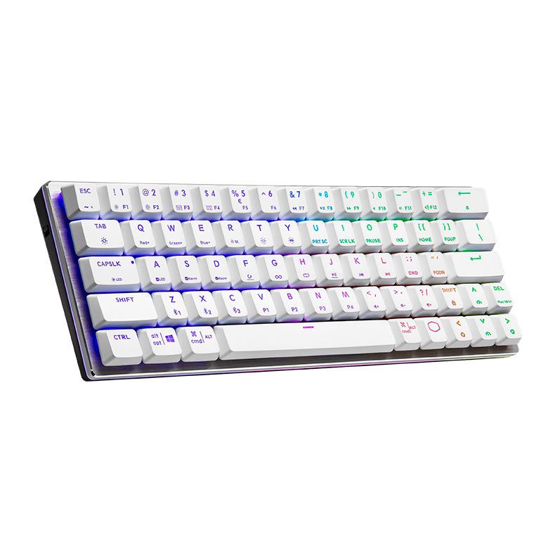 Teclado Mecanico Gamer Cooler Master SK622, RGB, Wireless, Switch Vermelho, Prata e Branco, SK-622-SKTR1-US