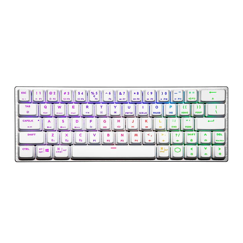 Teclado Mecanico Gamer Cooler Master SK622, RGB, Wireless, Switch Vermelho, Prata e Branco, SK-622-SKTR1-US